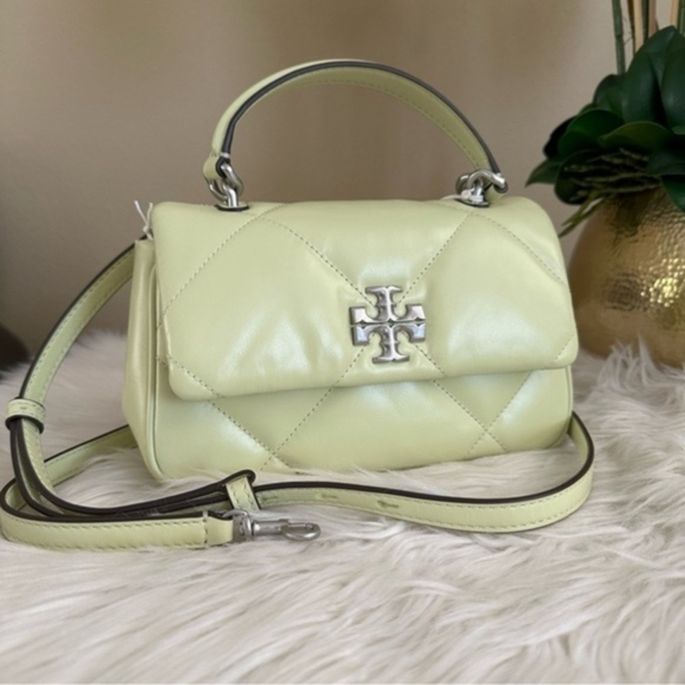 New Tory Burch Kira Diamond Quilted Leather Top Handle Bag